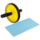 Ролик для пресса ONLYTOP, 1 колесо, с ковриком, цвета МИКС - Фото 10
