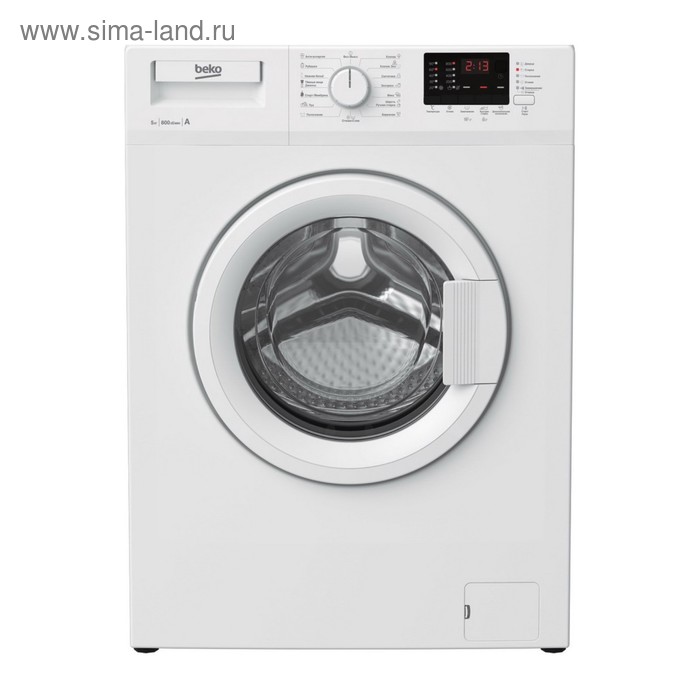 Стиральная машина Beko WRS 54P2 BWW, класс А+, 800 об/мин, 5 кг, белая - Фото 1