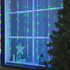 УЦЕНКА Гирлянда «Водопад» 2×1.5 м, IP44, прозрачная нить, 400 LED, свечение мульти, 8 режимов, 220 В - Фото 5