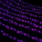 Гирлянда «Водопад» 2 × 1.5 м, IP20, прозрачная нить, 400 LED, свечение фиолетовое, 8 режимов, 220 В, УЦЕНКА - Фото 6