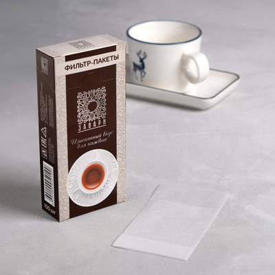 Набор фильтр-пакетов для заваривания чая, размер 8,5 х 6,5 х 4,5 см, 100 шт