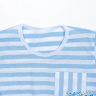 Комплект для мальчика (джемпер, брюки) Полоса цвет голубой, р-р 40 - Фото 2