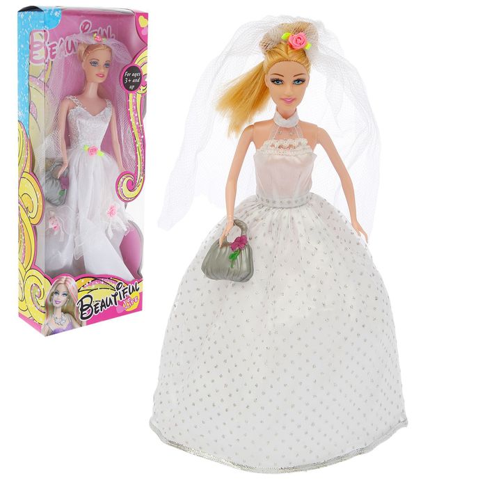 Кукла модель "Невеста" в свадебном платье, с аксессуарами, МИКС - Фото 1