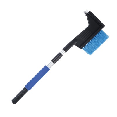 Щетка сметка, со скребком, СА-85, телескопическая, мягкая ручка, 58-80 см