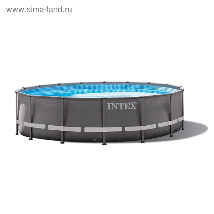 Бассейн каркасный Ultra Frame Set, круглый, 549 х 132 см, песчаный фильтр-насос, лестница, тент, подстилка, 26332NP INTEX - Фото 1