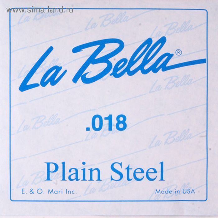 Отдельная стальная струна La Bella PS018 без оплетки, 018 - Фото 1
