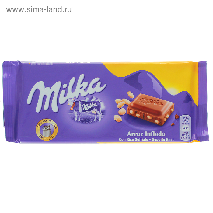 Шоколад Milka Crispy Rice 100 г - Фото 1