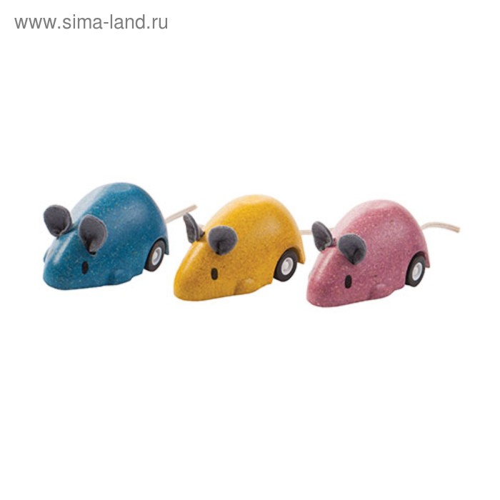 Заводная деревянная игрушка «Мышка» - Фото 1