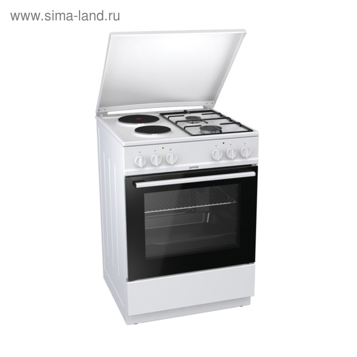 Плита Gorenje K6121WG, комбинированная, 4 конфорки, 68 л, белая - Фото 1