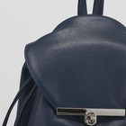 Рюкзак молодёжный, отдел на шнурке, наружный карман, цвет синий - Фото 4