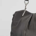 Сумка женская, 2 отдела на молнии, наружный карман, цвет тёмно-серый - Фото 4