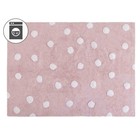 Ковёр Polka Dots, размер 120х160 см, цвет розовый/белый - Фото 1