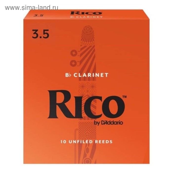 Трости Rico RCA1035 Rico  для кларнета Bb, размер 3.5, 10шт в упаковке - Фото 1