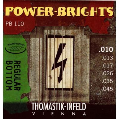Струны для электрогитары Thomastik PB110 Power-Brights Regular Bottom   10-45