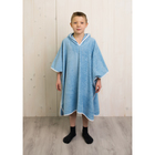 Халат-пончо для мальчика, размер 80 × 60 см, голубой, махра - фото 109827497