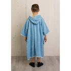 Халат-пончо для мальчика, размер 80 × 60 см, голубой, махра - Фото 3