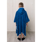 Халат-пончо для мальчика, размер 80 × 60 см, синий, махра - Фото 2