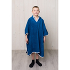 Халат-пончо для мальчика, размер 100 × 80 см, синий, махра - Фото 1