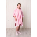 Халат-пончо для девочки, размер 60х80 см, махра, цвет розовый - Фото 1
