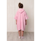 Халат-пончо для девочки, размер 60х80 см, махра, цвет розовый - Фото 2