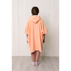 Халат-пончо для девочки, размер 80 × 60 см, персиковый, махра - Фото 2