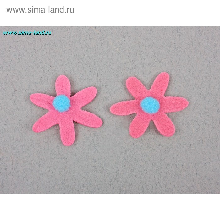 наклейка ткань ромашка 4,5 см (набор 15 шт) - Фото 1