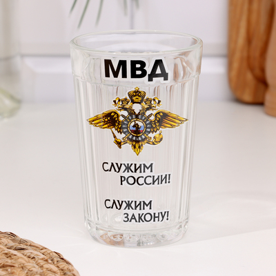 Стакан граненый «МВД», 250 мл