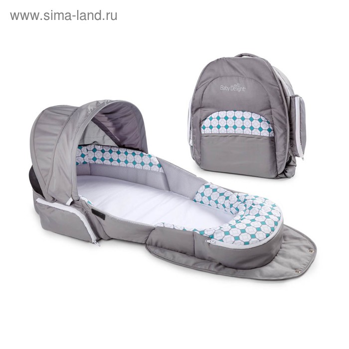 Складная кроватка Baby Delight Traveler BL серая - Фото 1