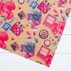 Бумага упаковочная крафтовая «Женские мёлочи», 50 × 70 см - Фото 3