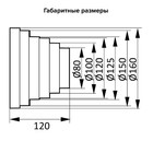 Редуктор ERA, эксцентрический, вентиляционный, d=160/150/125/120/100/80 мм, 120 мм 2987081 - фото 896033