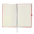 Записная книжка, твердая обложка, А5, 96 листов линейка Erich Krause FESTIVAL, на резинке, красная - Фото 2