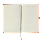 Записная книжка, твердая обложка, А5, 96 листов линейка Erich Krause PERFECT, на резинке, оранжевая - Фото 2