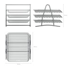 Лоток для бумаг ErichKrause Steel, А4, сборный, горизонтальный, 3 отделения, серебро - Фото 7