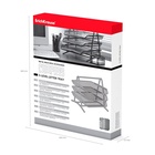 Лоток для бумаг ErichKrause Steel, А4, сборный, горизонтальный, 3 отделения, серебро 2976984 - фото 8287414
