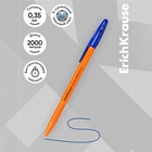 Набор ручек шариковых 3 штуки ErichKrause R-301 Orange Stick, узел 0.7 мм, чернила синие, длина линии письма 2000 метров, европодвес - фото 29522329