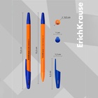 Набор ручек шариковых 3 штуки ErichKrause R-301 Orange Stick, узел 0.7 мм, чернила синие, длина линии письма 2000 метров, европодвес - фото 29522330