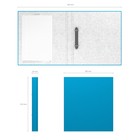 Папка на 2 кольцах А4, ErichKrause Neon, 35 мм, 1750 мкм, голубая - фото 8358851