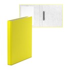 Папка на 2 кольцах А4, ErichKrause Neon, 35 мм, 1750 мкм, ламинированная, твердая обложка, жёлтая - фото 52202207