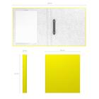 Папка на 2 кольцах А4, ErichKrause Neon, 35 мм, 1750 мкм, ламинированная, твердая обложка, жёлтая - фото 9106655