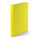 Папка на 4 кольцах А4, ErichKrause Neon, 35 мм, 1750 мкм, ламинированная, твердая обложка, желтая - фото 8358880