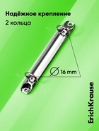 Папка на 4 кольцах А4, ErichKrause Neon, 35 мм, 1750 мкм, ламинированная, твердая обложка, зеленая - Фото 2