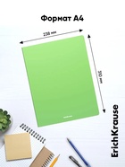 Папка на 4 кольцах А4, ErichKrause Neon, 35 мм, 1750 мкм, ламинированная, твердая обложка, зеленая - Фото 7
