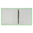 Папка на 4 кольцах А4, ErichKrause Neon, 35 мм, 1750 мкм, ламинированная, твердая обложка, зеленая - Фото 10