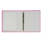 Папка на 4 кольцах А4, ErichKrause Neon, 35 мм, 1750 мкм, ламинированная, твердая обложка, розовая - фото 8779610