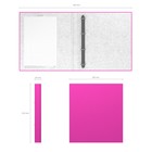 Папка на 4 кольцах А4, ErichKrause Neon, 35 мм, 1750 мкм, ламинированная, твердая обложка, розовая - фото 8779612