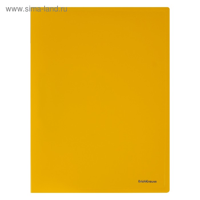 Папка с боковым зажимом A4 Erich Krause CLASSIC, желтая, корешок 17мм, толщина 500мкм, вместимость 100 листов - Фото 1