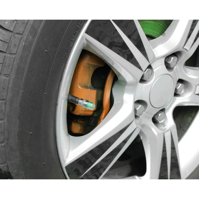 Индикатор уровня давления в шинах, колпачок на ниппель, 2.4 атм, 4 шт - Фото 1
