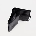 Портмоне мужское на кнопке, отдел для автодокументов и паспорта, цвет чёрный - Фото 6