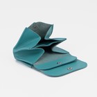 Кошелёк монетница на кнопке, цвет бирюзовый - Фото 3