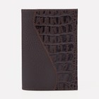Обложка для паспорта, цвет тёмно-коричневый - фото 318032220